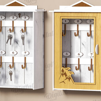 Intra απο ξύλο plywood 3mm-4mm πάχος 3D Key Organizer Box Δίασταση 30x20 cm INTRAFABR-121599385 - Image 1