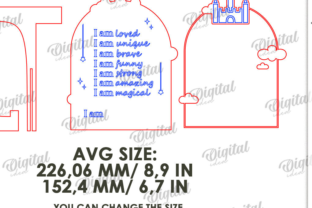 Intra απο ξύλο plywood 3mm-4mm πάχος 3D παιδική επιβεβαίωση κοπής με λέιζερ Δίασταση 30x20 cm INTRAFABR-121431461 - Image 2