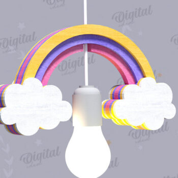 Intra απο ξύλο plywood 3mm-4mm πάχος 3D Kids Hanging Light Shade Cut  Δίασταση 30x20 cm INTRAFABR-119077481 - Image 1