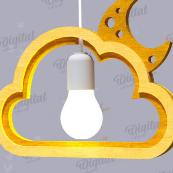 Intra απο ξύλο plywood 3mm-4mm πάχος 3D Kids Hanging Light Shade Cut  Δίασταση 30x20 cm INTRAFABR-119077571 - Image 1