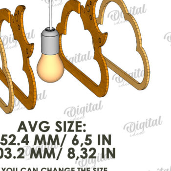 Intra απο ξύλο plywood 3mm-4mm πάχος 3D Kids Hanging Light Shade Cut  Δίασταση 30x20 cm INTRAFABR-119077571 - Image 2