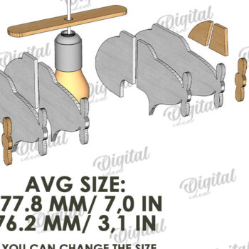 Intra απο ξύλο plywood 3mm-4mm πάχος 3D Kids Hanging Light Shade Cut  Δίασταση 30x20 cm INTRAFABR-119077652 - Image 2