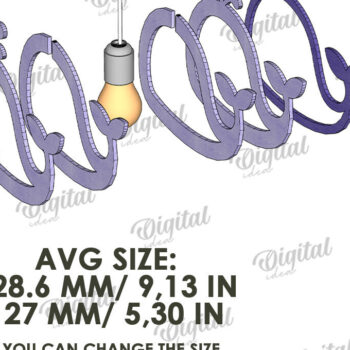 Intra απο ξύλο plywood 3mm-4mm πάχος 3D Kids Hanging Light Shade Cut  Δίασταση 30x20 cm INTRAFABR-119077709 - Image 2