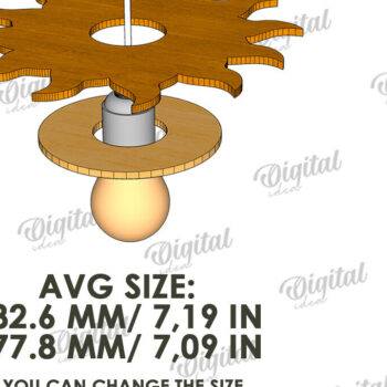 Intra απο ξύλο plywood 3mm-4mm πάχος 3D Kids Hanging Light Shade Cut  Δίασταση 30x20 cm INTRAFABR-119077455 - Image 2