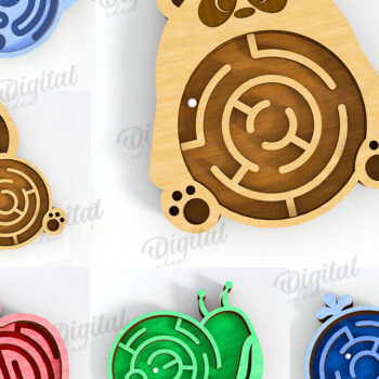 Intra απο ξύλο plywood 3mm-4mm πάχος 3D Kids Maze Toys  Δίασταση 6x6 cm INTRAFABR-121600217 - Image 1