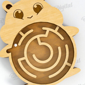 Intra απο ξύλο plywood 3mm-4mm πάχος 3D Kids Maze Toys  Δίασταση 6x6 cm INTRAFABR-121600217 - Image 4