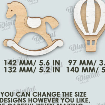 Intra απο ξύλο plywood 3mm-4mm πάχος Τρισδιάστατη διακόσμηση τοίχου παιδικού σταθμού με λέιζερ Δίασταση 30x20 cm INTRAFABR-122453969 - Image 2