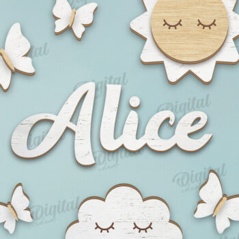 Intra απο ξύλο plywood 3mm-4mm πάχος Τρισδιάστατη διακόσμηση τοίχου παιδικού σταθμού με λέιζερ Δίασταση 30x20 cm INTRAFABR-122453528 - Image 1