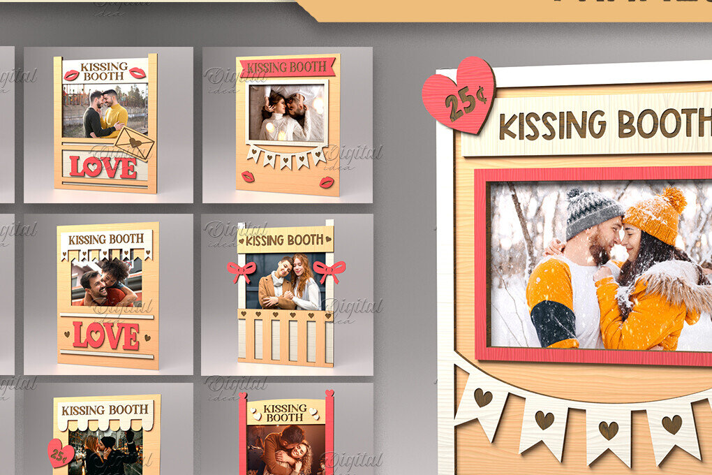 Intra απο ξύλο plywood 3mm-4mm πάχος 3D Kissing Booth Frames Δίασταση 20x30 cm INTRAFABR-86218879