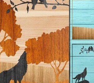 Intra απο ξύλο plywood 3mm-4mm πάχος Τοπίο τρισδιάστατης κοπής με λέιζερ Δίασταση 20x30 cm INTRAFABR-32688454