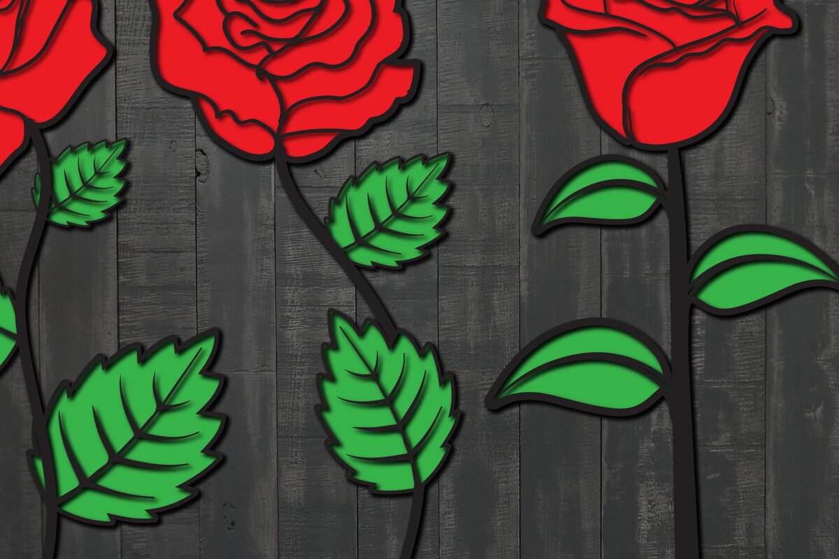 Intra απο ξύλο plywood 3mm-4mm πάχος 3D Layer Rose Δίασταση 25x25 cm INTRAFABR-41449270 - Image 1