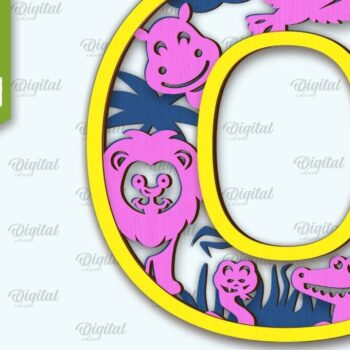 Intra απο ξύλο plywood 3mm-4mm πάχος Τρισδιάστατο μονόγραμμα κοπής με λέιζερ Letter O Δίασταση 30x20 cm INTRAFABR-107423845 - Image 1