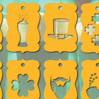 Intra απο ξύλο plywood 3mm-4mm πάχος 3D Ετικέτα δώρου St Patrick Δίασταση 2x3 cm INTRAFABR-63945630 - Image 1