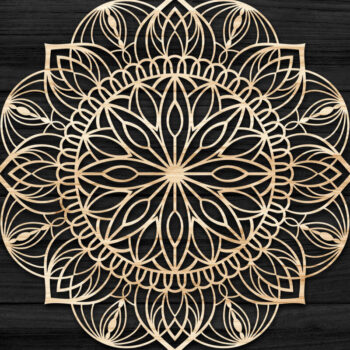 Intra απο ξύλο plywood 3mm-4mm πάχος Τρισδιάστατη , Mandala Δίασταση 30x30 cm INTRAFABR-73704628 - Image 1