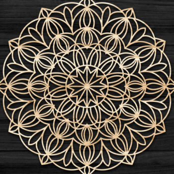 Intra απο ξύλο plywood 3mm-4mm πάχος Τρισδιάστατη , Mandala Δίασταση 30x30 cm INTRAFABR-73704336 - Image 1