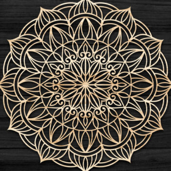 Intra απο ξύλο plywood 3mm-4mm πάχος Τρισδιάστατη , Mandala Δίασταση 30x30 cm INTRAFABR-73704359 - Image 1