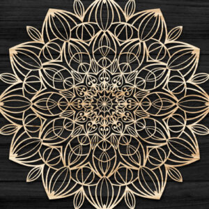 Intra απο ξύλο plywood 3mm-4mm πάχος Τρισδιάστατη , Mandala Δίασταση 30x30 cm INTRAFABR-73704373