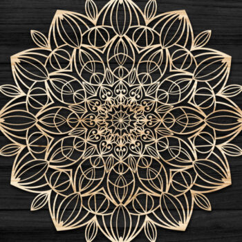 Intra απο ξύλο plywood 3mm-4mm πάχος Τρισδιάστατη , Mandala Δίασταση 30x30 cm INTRAFABR-73704373 - Image 1