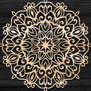 Intra απο ξύλο plywood 3mm-4mm πάχος Τρισδιάστατη , Mandala Δίασταση 30x30 cm INTRAFABR-73704399