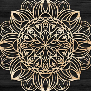 Intra απο ξύλο plywood 3mm-4mm πάχος Τρισδιάστατη , Mandala Δίασταση 30x30 cm INTRAFABR-73704418 - Image 1