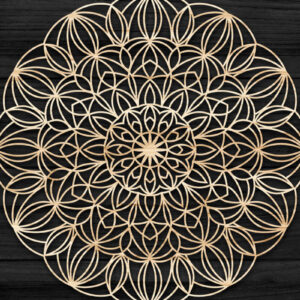 Intra απο ξύλο plywood 3mm-4mm πάχος Τρισδιάστατη , Mandala Δίασταση 30x30 cm INTRAFABR-73704318