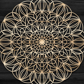 Intra απο ξύλο plywood 3mm-4mm πάχος Τρισδιάστατη , Mandala Δίασταση 30x30 cm INTRAFABR-73704318 - Image 1