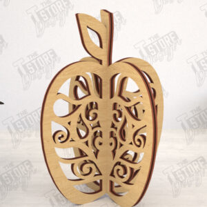 Intra απο ξύλο plywood 3mm-4mm πάχος 3D  Decor | Σχήμα μήλου |Διακόσμηση σπιτιού Δίασταση 30x20 cm INTRAFABR-113991995
