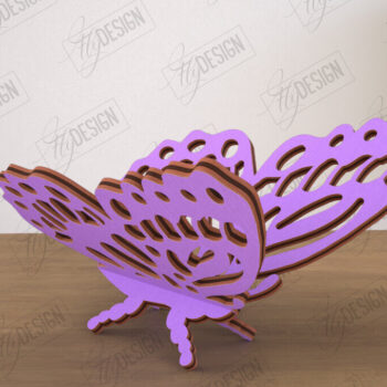 Intra απο ξύλο plywood 3mm-4mm πάχος 3D  Decor | Σχήμα πεταλούδας | CNC Δίασταση 30x20 cm INTRAFABR-113994398 - Image 1