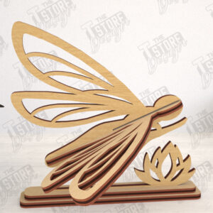 Intra απο ξύλο plywood 3mm-4mm πάχος 3D  Decor | Σχήμα Dragonfly | CNC Δίασταση 30×20 cm INTRAFABR-113992040