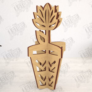 Intra απο ξύλο plywood 3mm-4mm πάχος 3D  Decor | Σχήμα λουλουδιών|Διακόσμηση σπιτιού Δίασταση 30x20 cm INTRAFABR-113992011