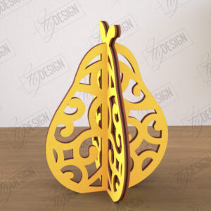 Intra απο ξύλο plywood 3mm-4mm πάχος 3D  Decor | Σχήμα αχλαδιού | Διακόσμηση σπιτιού Δίασταση 30x20 cm INTRAFABR-113994392