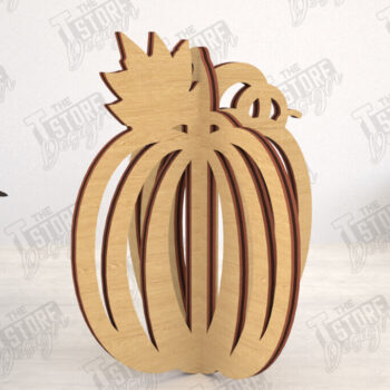 Intra απο ξύλο plywood 3mm-4mm πάχος 3D Decor | Σχήμα κολοκύθας | CNC Δίασταση 30x20 cm INTRAFABR-113992030 - Image 1