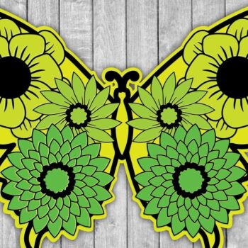 Intra απο ξύλο plywood 3mm-4mm πάχος 3D /Paper Cut Butterfly Δίασταση 15x15 cm INTRAFABR-39339832 - Image 1