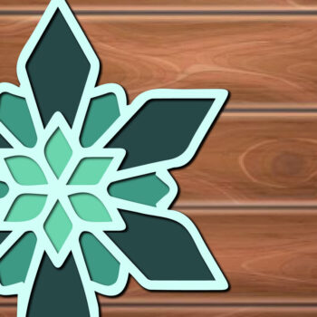 Intra απο ξύλο plywood 3mm-4mm πάχος Τρισδιάστατο χριστουγεννιάτικο λουλούδι κομμένο χαρτί Δίασταση 15x15 cm INTRAFABR-16943162 - Image 1