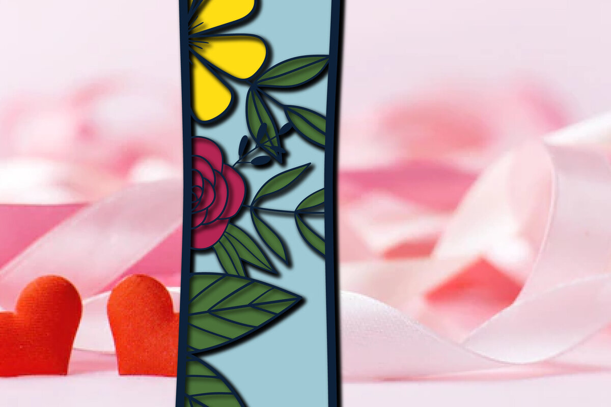 Intra απο ξύλο plywood 3mm-4mm πάχος 3d Layer Floral Alphabet I Δίασταση 15x15 cm INTRAFABR-28850564