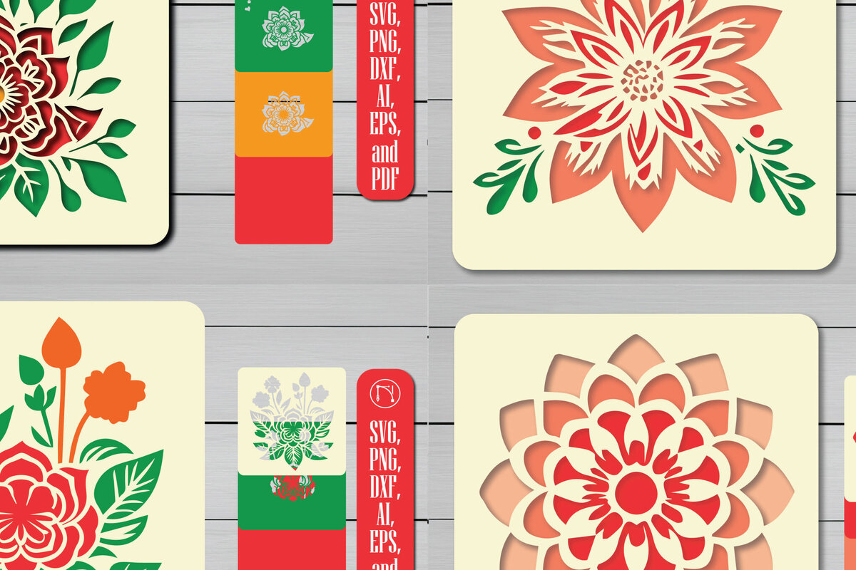 Intra απο ξύλο plywood 3mm-4mm πάχος διακόσμησης κομμένου αρχείου 3D Layer Flower Δίασταση 30x20 cm INTRAFABR-96151439