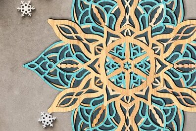 Intra απο ξύλο plywood 3mm-4mm πάχος 3D LAYER Mandala Δίασταση 30x30 cm INTRAFABR-45576262