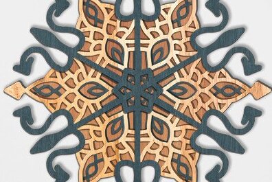 Intra απο ξύλο plywood 3mm-4mm πάχος 3D LAYER Mandala Δίασταση 30x30 cm INTRAFABR-45576297