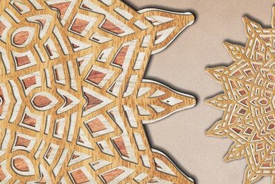 Intra απο ξύλο plywood 3mm-4mm πάχος 3D Layer Mandala Δίασταση 30x30 cm INTRAFABR-45867686