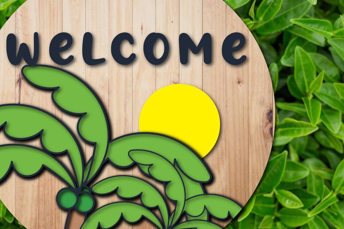 Intra απο ξύλο plywood 3mm-4mm πάχος κοπής 3d Layer Summer Round Sign Δίασταση 30x20 cm INTRAFABR-31091891 - Image 1