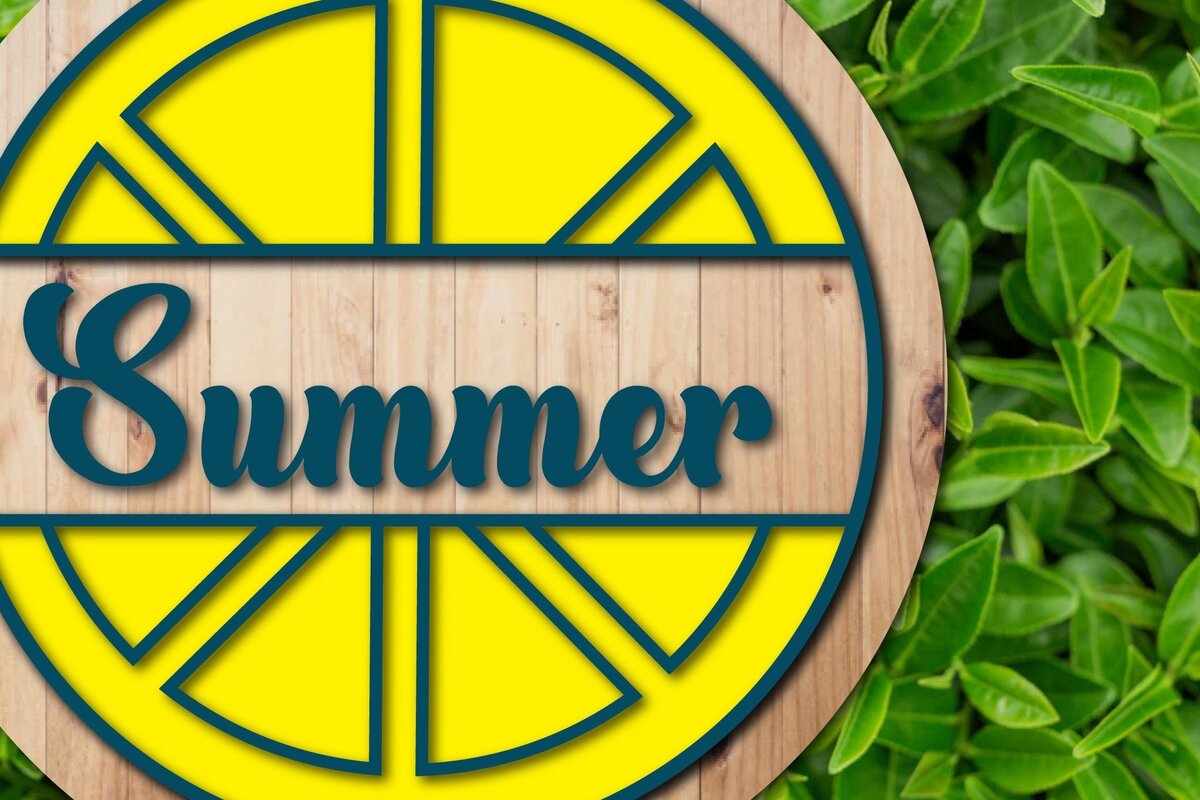 Intra απο ξύλο plywood 3mm-4mm πάχος κοπής 3d Layer Summer Round Sign Δίασταση 30x20 cm INTRAFABR-31097773 - Image 1
