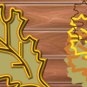 Intra απο ξύλο plywood 3mm-4mm πάχος 3D Layered Autumn Leaf Δίασταση 15x15 cm INTRAFABR-16969430