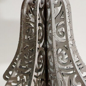 Intra απο ξύλο plywood 3mm-4mm πάχος Στολίδι με 3D Layered Bell - Δίασταση 4x4 cm INTRAFABR-112288404 - Image 3