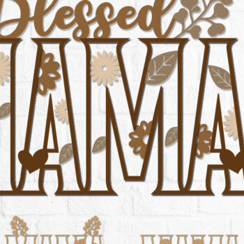 Intra απο ξύλο plywood 3mm-4mm πάχος 3D Layered Blessing Mama - Eps Ai Δίασταση 30x20 cm INTRAFABR-28384180 - Image 1