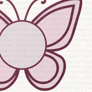 Intra απο ξύλο plywood 3mm-4mm πάχος Πλαίσιο μονογράμματος με 3d Layered Butterfly Δίασταση 7x7 cm INTRAFABR-121209828 - Image 1