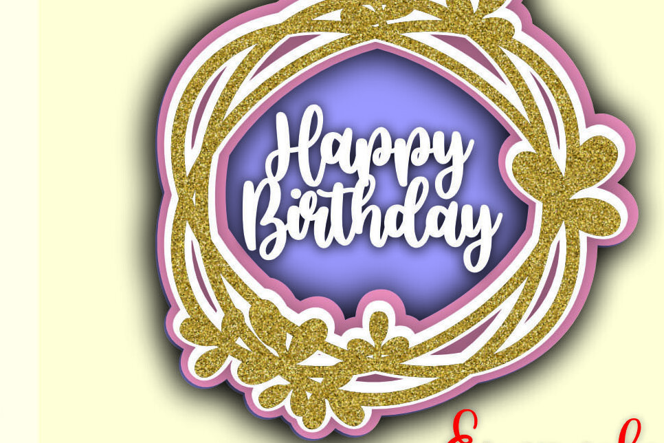 Intra απο ξύλο plywood 3mm-4mm πάχος 3d Layered Cake Topper Δίασταση 20x30 cm INTRAFABR-101030313 - Image 3