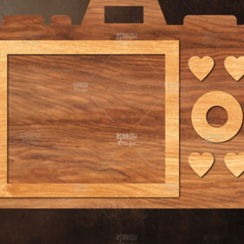 Intra απο ξύλο plywood 3mm-4mm πάχος Σχεδιασμός κάμερας με 3D επίπεδα Δίασταση 30x20 cm INTRAFABR-121720487 - Image 1