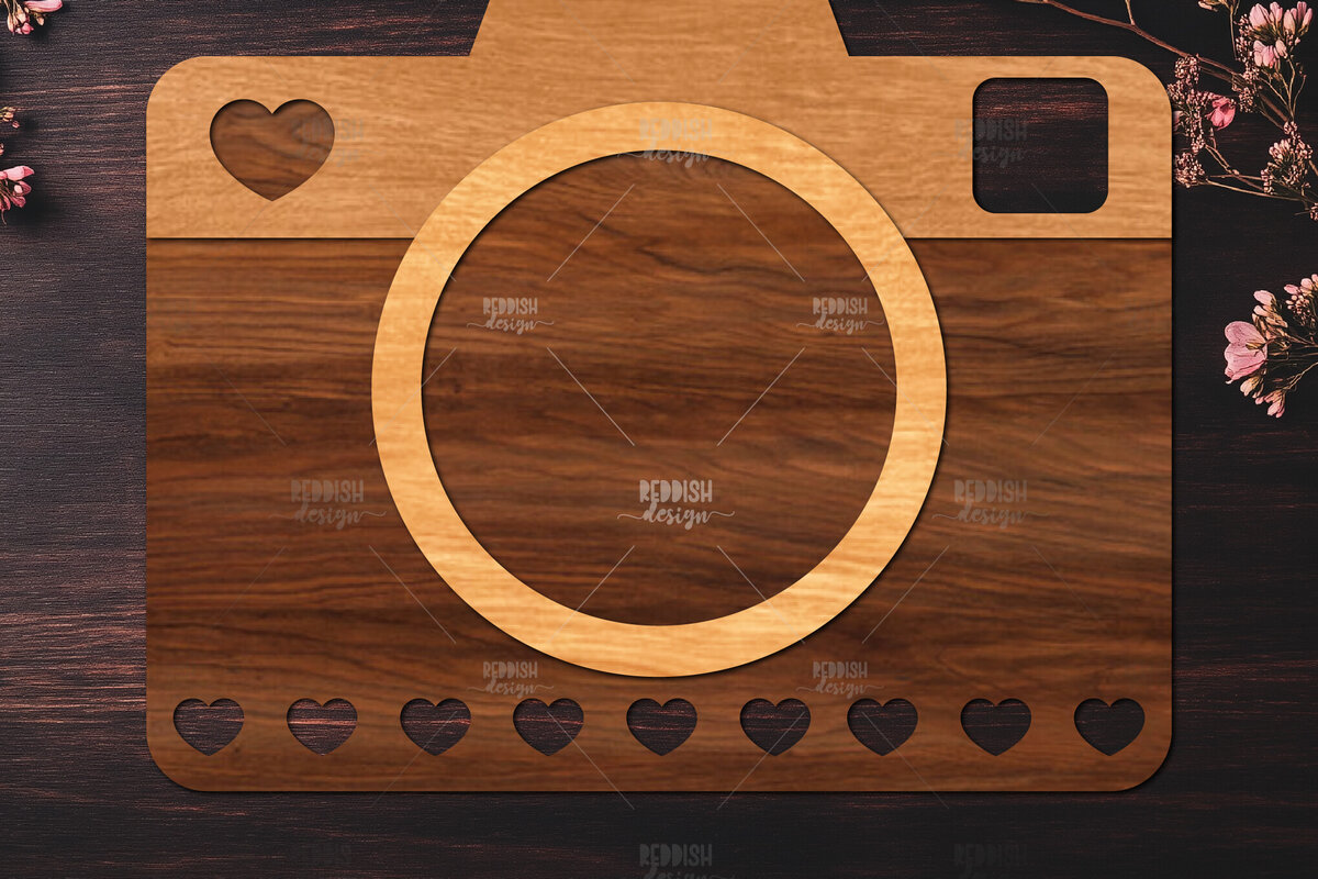 Intra απο ξύλο plywood 3mm-4mm πάχος Σχεδιασμός κάμερας με 3D επίπεδα Δίασταση 30x20 cm INTRAFABR-121720429