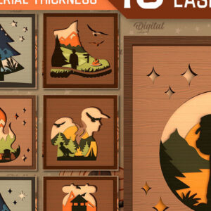 Intra απο ξύλο plywood 3mm-4mm πάχος κοπής με λέιζερ με 3D στρώσεις Δίασταση 30x20 cm INTRAFABR-96209176