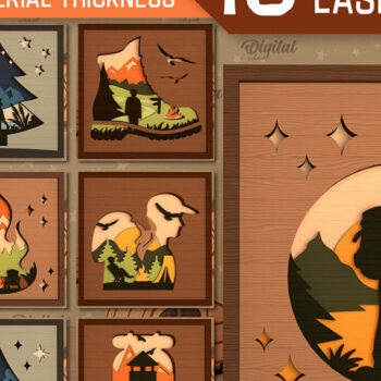 Intra απο ξύλο plywood 3mm-4mm πάχος κοπής με λέιζερ με 3D στρώσεις Δίασταση 30x20 cm INTRAFABR-96209176 - Image 1